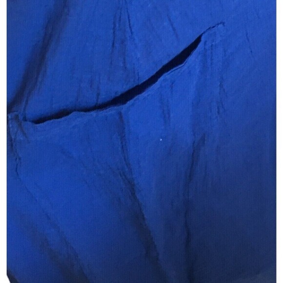 Color Me Cotton Size XS Dress Blue Double Layer Gauze Lagenlook Sleeveless - Picture 4 of 5